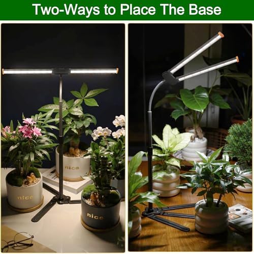 2-Pack Grow Light for Indoor Plants Growing,6000K LED Lamp for Desk Plants - Image 4