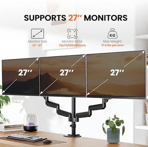 ErGear Triple Monitor Mount for 13-30 inch Screens - Image 2