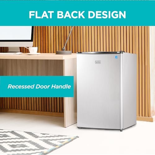 BLACK+DECKER 4.3 Cu. Ft. Compact Refrigerator, BCRK43V, Stainless Look - Image 6