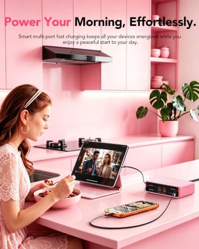 8-in-1 Charging Station for Multiple Devices,Fast Charger with 65W Cable - Image 2