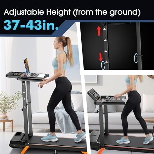 Walking Pad Treadmill with Handle Bar & Incline, Desk Workstation 8MPH - Image 2