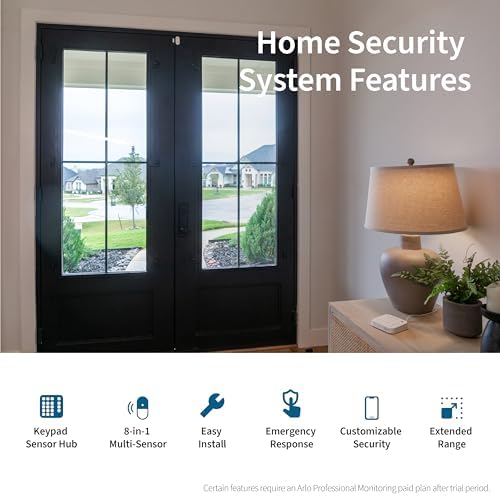 Arlo Home Security System - Wired Keypad Sensor Hub, (2) 8-in-1 Sensors, 24/7 Professional Monitoring- No Contract Required, DIY Installation, Alarm System for Home Security – SS1201, White - Image 2