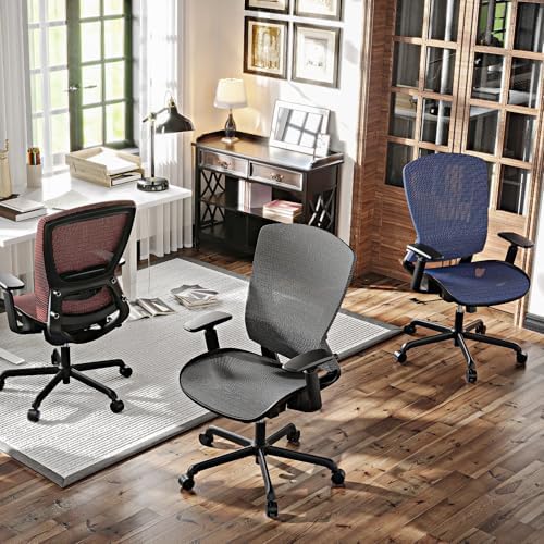 Ergonomic Mesh Office Chair,Comfy Computer Desk Chair - BIFMA 5.1 Certified Commercial Swivel Task Chair for Home Office - Adjustable Lumbar Support & Armrests,Tilt Function,Wide Seat - Image 2