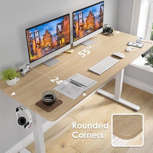 STARY Electric Standing Desk Adjustable Height Sit Stand Home Office Desk with Splice Board - Image 3