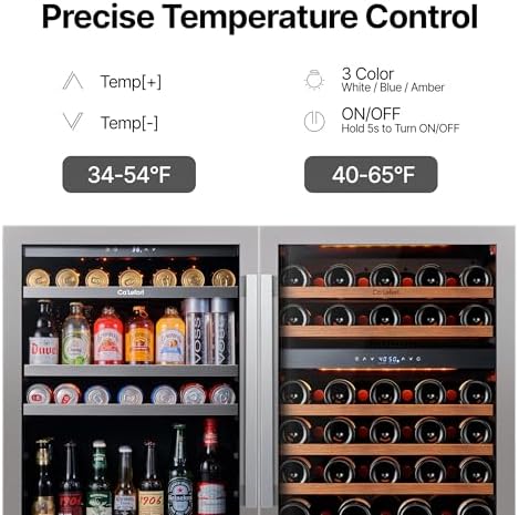 Ca'Lefort 48 Inch Wine & Beverage Refrigerator Set, 220 Can & 52 Bottle - Image 4