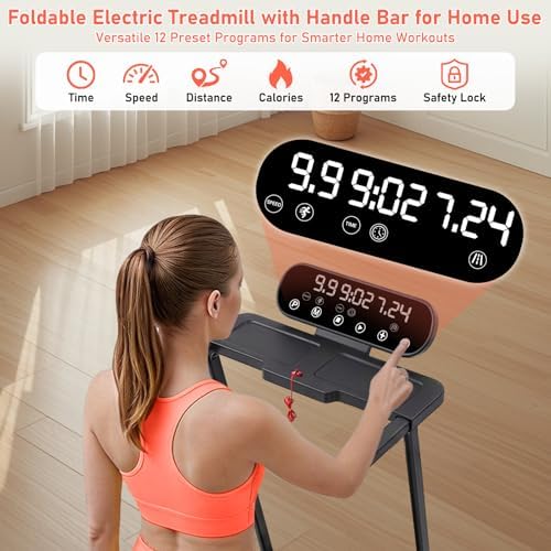 MCRG Walking Pad with Incline, Portable Treadmill with Handle Bar for Home, 3.0HP Electric Home Walking pad Treadmill, 0.6-7.6MPH Mini Under Desk Treadmills for Exercising with Handles Incline, 350LBS - Image 5