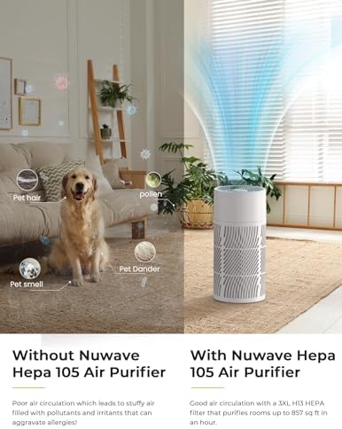 Nuwave Oxypure Air Purifier HEPA Filter for Home Bedroom, 17dB, 360° Intake - Image 6