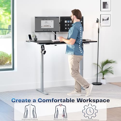 VIVO Black 60 x 30 in Standing Desk, DESK-KIT-1G6B-30 - Image 4