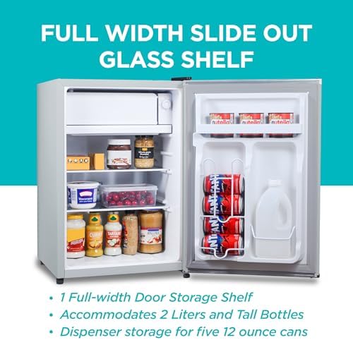 BLACK+DECKER 2.5 Cu. Ft. Compact Refrigerator, BCRK25V, Stainless Look - Image 4