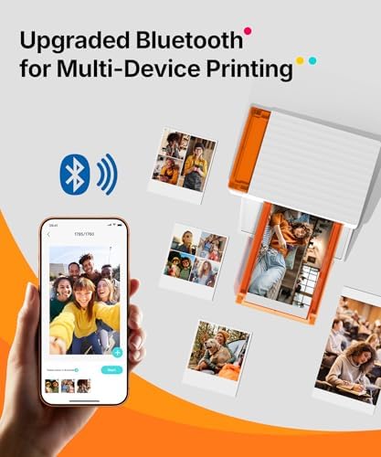 Liene M110 4x6'' & 3x3 Photo Sticker Printer Bundle (100 pcs Photo+20 pcs Sticker+3 Ink Cartridges), Bluetooth Portable Picture Printer for iPhone, Android, Smartphone, Computer, Dye-Sublimation - Image 3