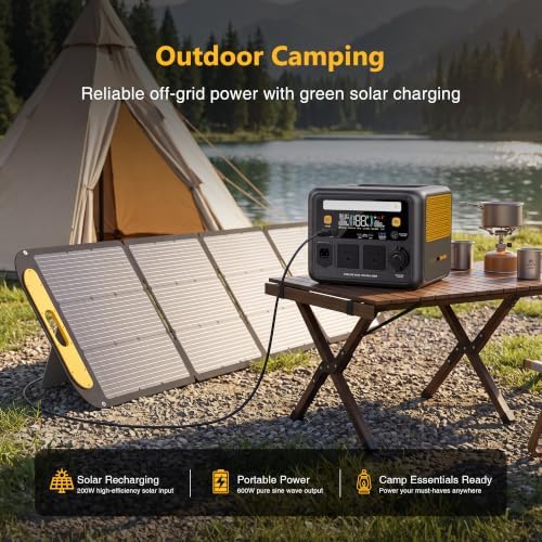 VTOMAN Jump 600X 600W Portable Power Station with Foldable 200W Solar Panel - Image 2