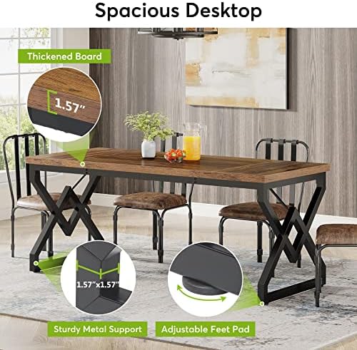 Tribesigns 63 inch Executive Desk, Industrial Computer Desk for Home Office - Image 3