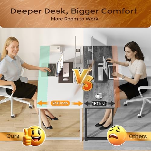 PRAISUN 47 X 24 Inch Computer Desk with Deeper Desktop - Image 4