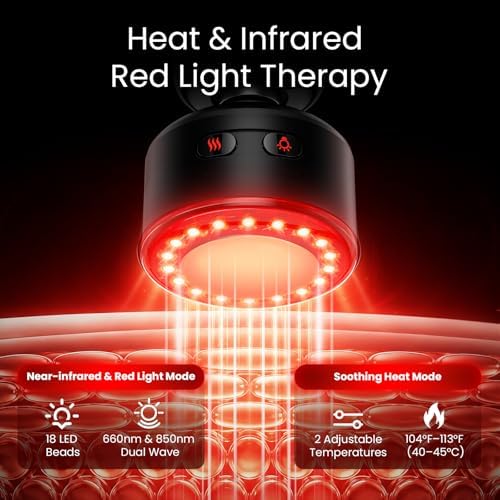 BOB AND BRAD Q2 Ultra Max Mini Massage Gun, Deep Tissue Back Handheld Massager with Infrared Heat Therapy, 5-11mm Amplitude, FSA Approved Portable Percussion Muscle Massager Gun Fathers Day HSA - Image 3