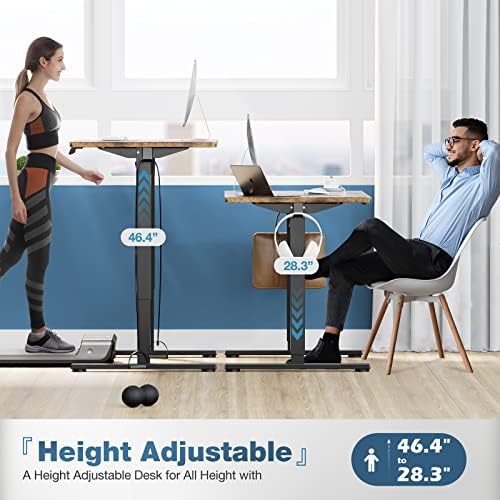 DUMOS 41.5 Inch Electric Standing Desk, Adjustable Height, Memory Desk - Image 3