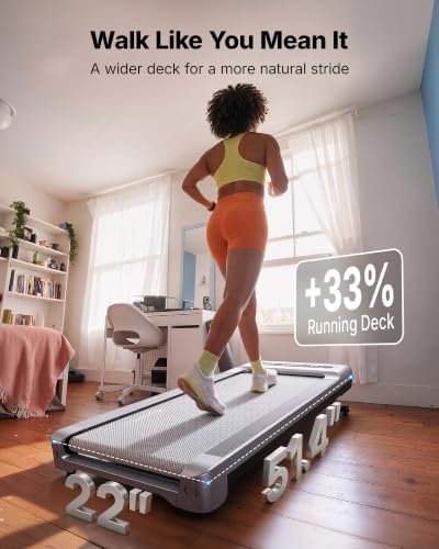 MERACH UltraWalk W60 Walking Pad Treadmill with 12% Auto Incline, Under Desk Walking Pad 400lb Capacity, Max 3.5HP Heavy Duty Walking Pad with Incline for Tall People with BT Speaker, RGB Light & APP - Image 6