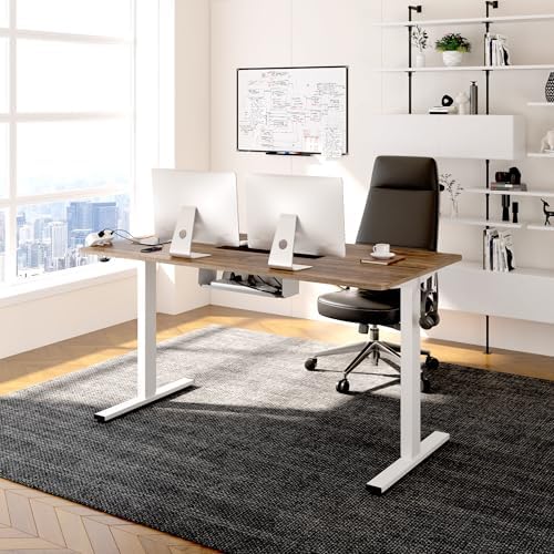 FLEXISPOT EN2 48"x30" Whole-Piece Standing Desk with Power Strip, Black - Image 2