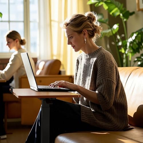 DUMOS Standing Desk with Wheels, Rolling Desk, Laptop Table - Image 2