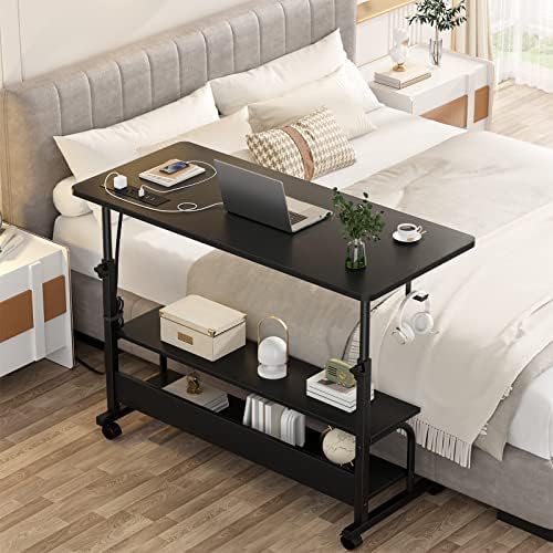 Armocity 39" Rolling Standing Desk with Charging Station for Couch Bed - Image 6