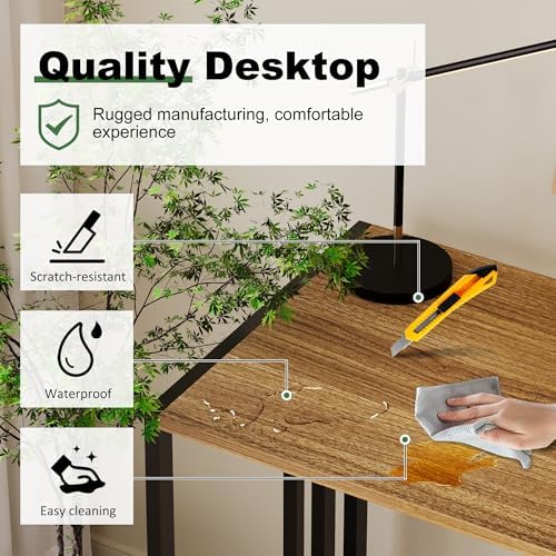 Lutown-Teen Narrow Folding Computer Desk 35 inch, Espresso - Image 5