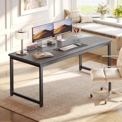 PRAISUN 54 x 19.7 Inch Computer Desk, 0.95'' Thicker, Heavy Duty, Grey - Image 2