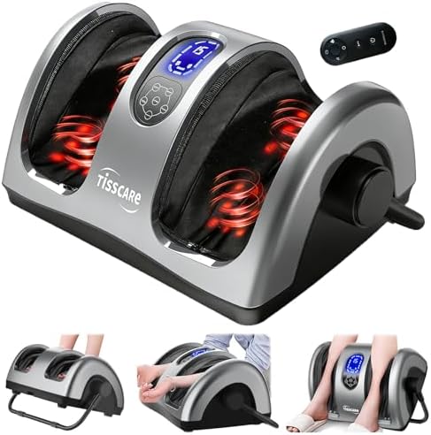TISSCARE Shiatsu Foot Massager with Heat: FSA Eligible HSA Foot Massager for Neuropathy, Plantar Fasciitis and Pain Relief-Massage Feet/Leg/Calf/Ankle at Home/Office, Gifts for Women and Men by TISSCARE