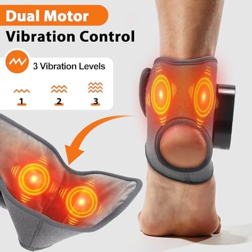 2-Pack Cordless Foot & Ankle Massager, Heated Ankle Heating Pad - Image 4