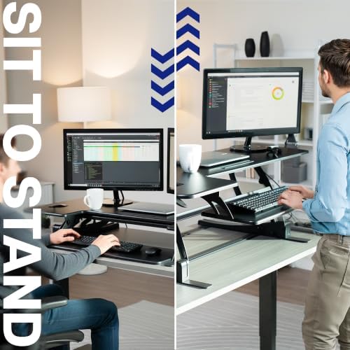 VIVO Black 54 in Standing Desk Converter, DESK-V054V - Image 4