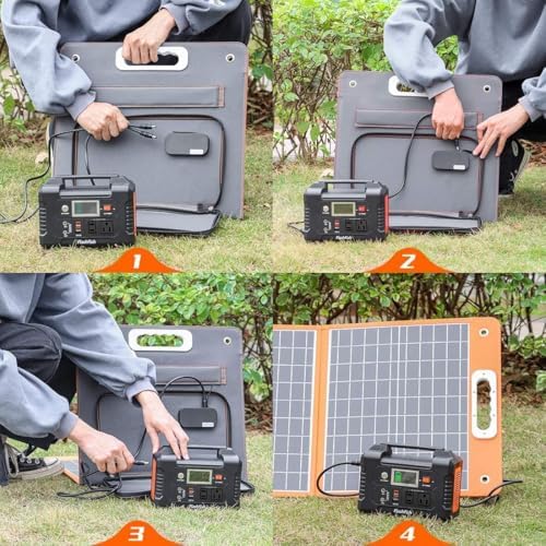 Solar Generator With Solar Panel Included, FF Flashfish 151Wh Portable Power Station+100W Solar Panel(DC/USB-A/USB-C Output), Backup Power Battery For Home Blackout/RV/Camping - Image 5