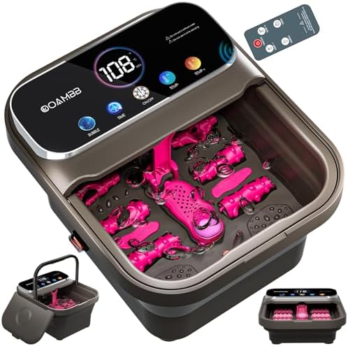 OOAMBB Collapsible Foot Spa Bath with Remote Control,Heat,Bubble,Timer by OOAMBB