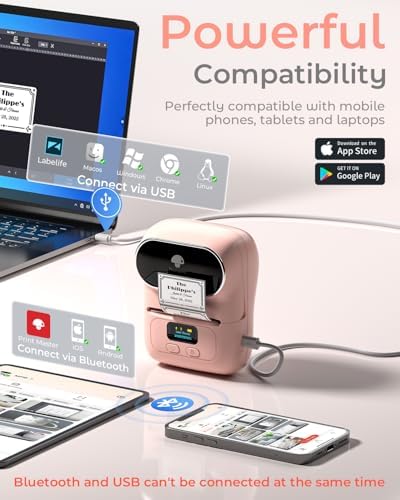 Phomemo M110 Label Maker with 3 Tapes, Bluetooth Portable Thermal Printer - Image 5