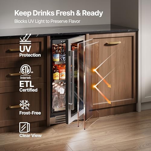 Ca'Lefort 15 inch Beverage Refrigerator, 100 Can Beverage Fridge - Image 3