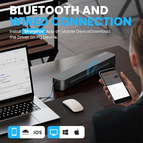 C80 Portable Printers Wireless for Travel, Inkless, Black - Image 3