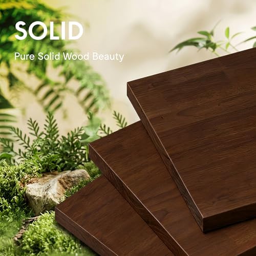 FLEXISPOT 55 x 28 Inch WoodiX Solid Wood Executive Standing Desk, Walnut - Image 4