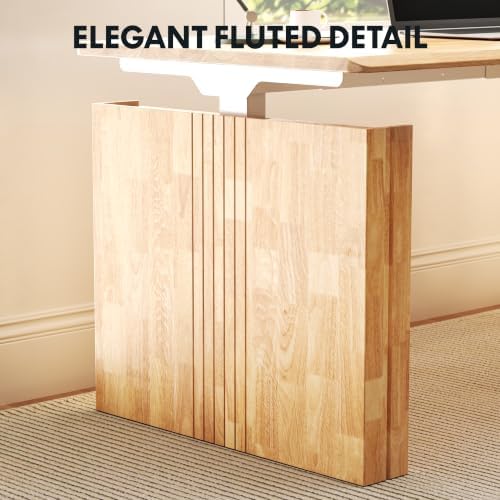 FLEXISPOT 55 x 28 Inch WoodiX Solid Wood Executive Standing Desk, Maple - Image 4