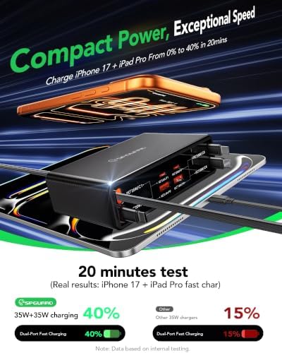 8-in-1 Retractable Charging Station for Multiple Devices, USB-C GaN Hub - Image 5