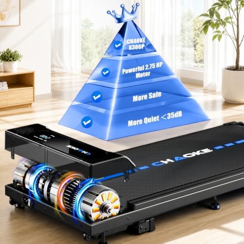 Walking Pad Treadmill for Home, Built-in Speaker, 6.2MPH Under Desk Walking Pad with 10% Incline, 2.75HP Portable Walking Pad with APP, 330LBS Capacity, Remote Control, 12 HIIT Programs - Image 3