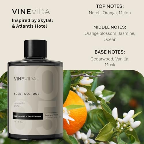 VINEVIDA [16 Fl Oz] Scent NO. 1005 Fragrance Oil for Cold Air Diffusers, Aromatic Notes of Neroli Jasmine Musk, Essential Oils for Diffuser Oil Refill & Air Freshener Room Spray - Image 2
