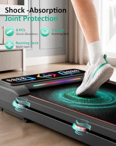 Walking Pad with Auto 12% Incline Handle Bar,Foldable Treadmill for Home - Image 5