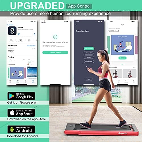 GYMAX Walking Pad, 2.25HP Dual Display Foldable Treadmill for Home with Remote/Smart App Control, Portable Compact Treadmill for Office Under Desk, Folding Running Machine for Small Spaces - Image 4