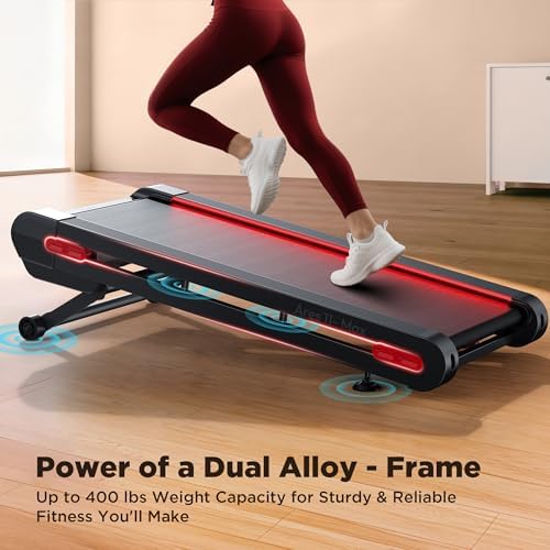 Jogwell Walking Pad Treadmill with 12%/20% Auto Incline, 43"x18" Extra-Wide - Image 4