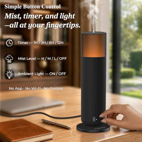 URPOWER Waterless Essential Oil Diffuser 120ml for Home, Hotel & Office - Image 4