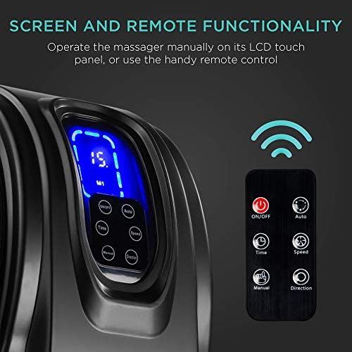 Best Choice Products Shiatsu Foot Massager for Pain Relief, Plantar Fasciitis, Neuropathy, Blood Circulation, Remote Control w/Compact Design - Black - Image 2