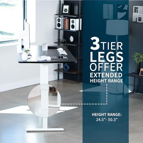 VIVO Black 71 x 36 in Standing Desk, DESK-KIT-2W7B-36 - Image 5