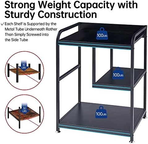 Fannova Printer Stand with Storage Shelf for PC Computer Tower CPU Shredder - Image 3