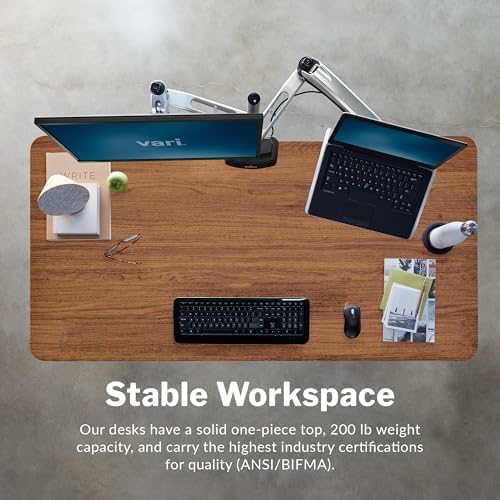 Vari Classic Electric Standing Desk – 60x30 – Walnut/Black - Image 5