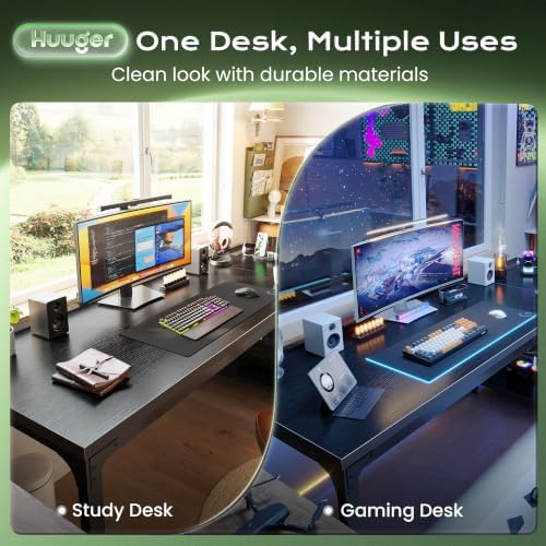 Huuger 71'' x 23.6'' Computer Desk with Power Outlets, 0.95'' Thick Desktop - Image 3
