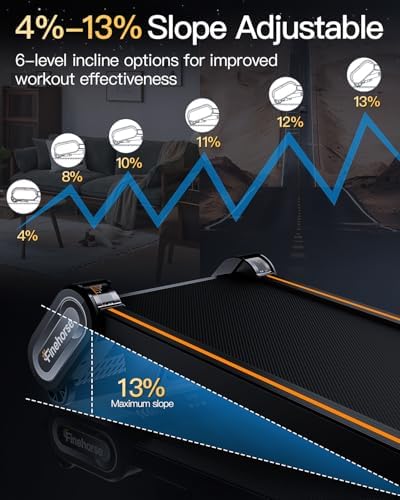 FINEHORSE Walking Pad with 13% Auto Incline, Under Desk Treadmill for Home - Image 2