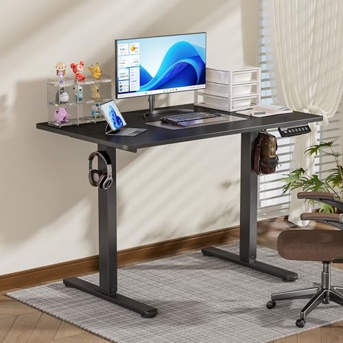 BIZUM 40x24 Inch Electric Standing Desk with Memory Presets, Quiet Motor Height Adjustable Stand Up Desk for Home Office & Gaming, Ergonomic Sit Stand Workstation，Black - Image 2