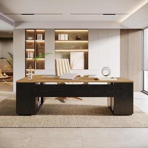 Tribesigns 86" L-Shaped Executive Office Desk, Extra Large Home Office Desk - Image 5